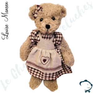 Louise Mansen Zac Del Europe France Teddy Bear 9” RARE Bow
