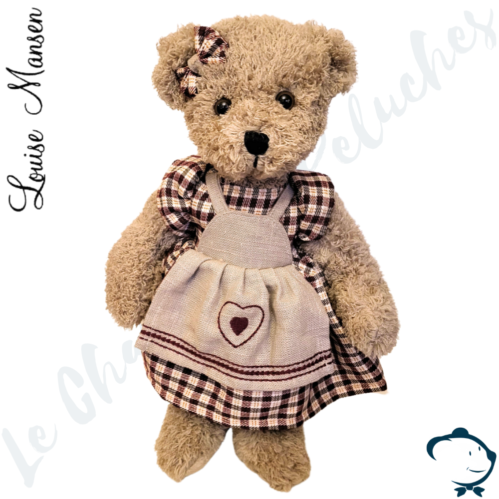 Peluche ours teddy mère noël 27 cm Hermann -14859 3 - Photos