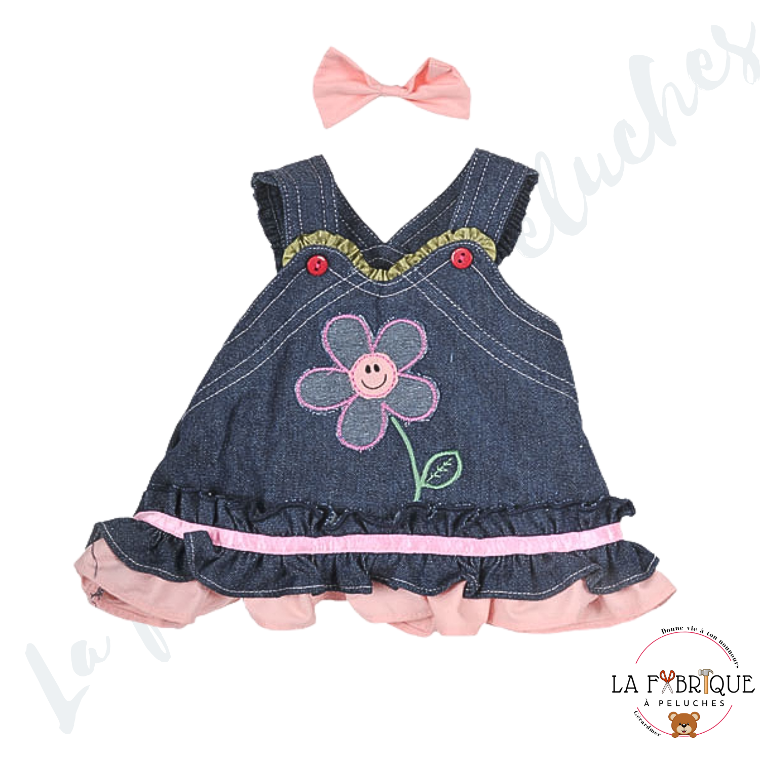 Tenue Robe en Jean petite Fleur