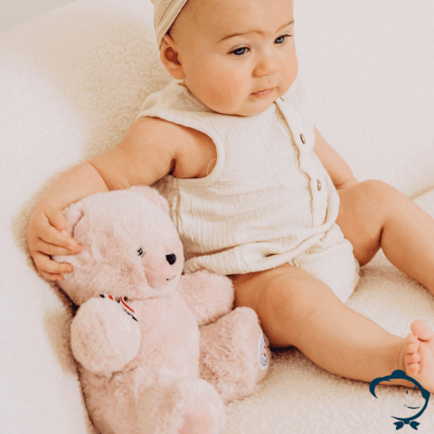 Le petit ours Français - Rose pastel