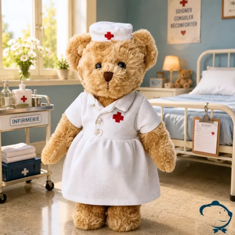 Peluche ours Ambre La Galleria tenue d’infirmière édition limitée