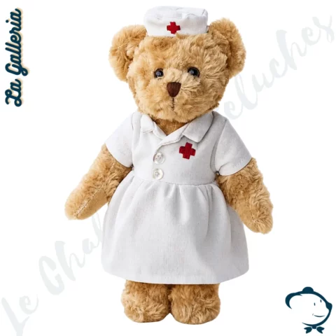 Peluche ours Ambre La Galleria tenue d’infirmière édition limitée