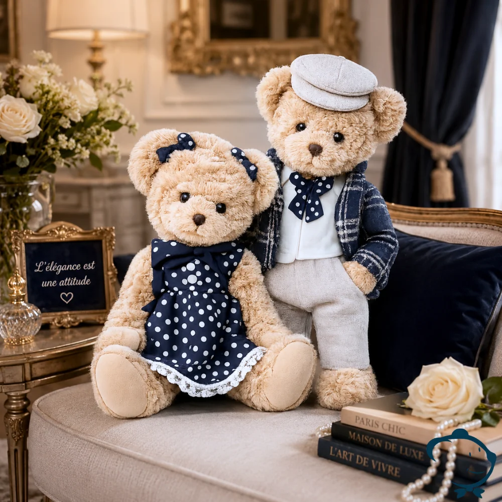 Peluche ours Émile & Adèle – La Galleria – Édition limitée