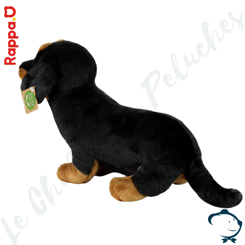 Peluche chien teckel réaliste 32 cm