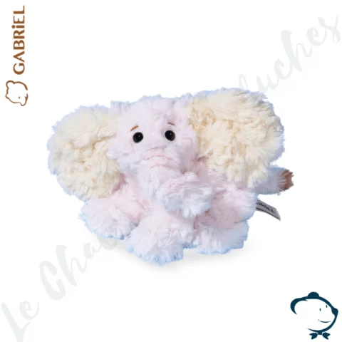 Peluche éléphant Little Loulou Gabriel 18 cm