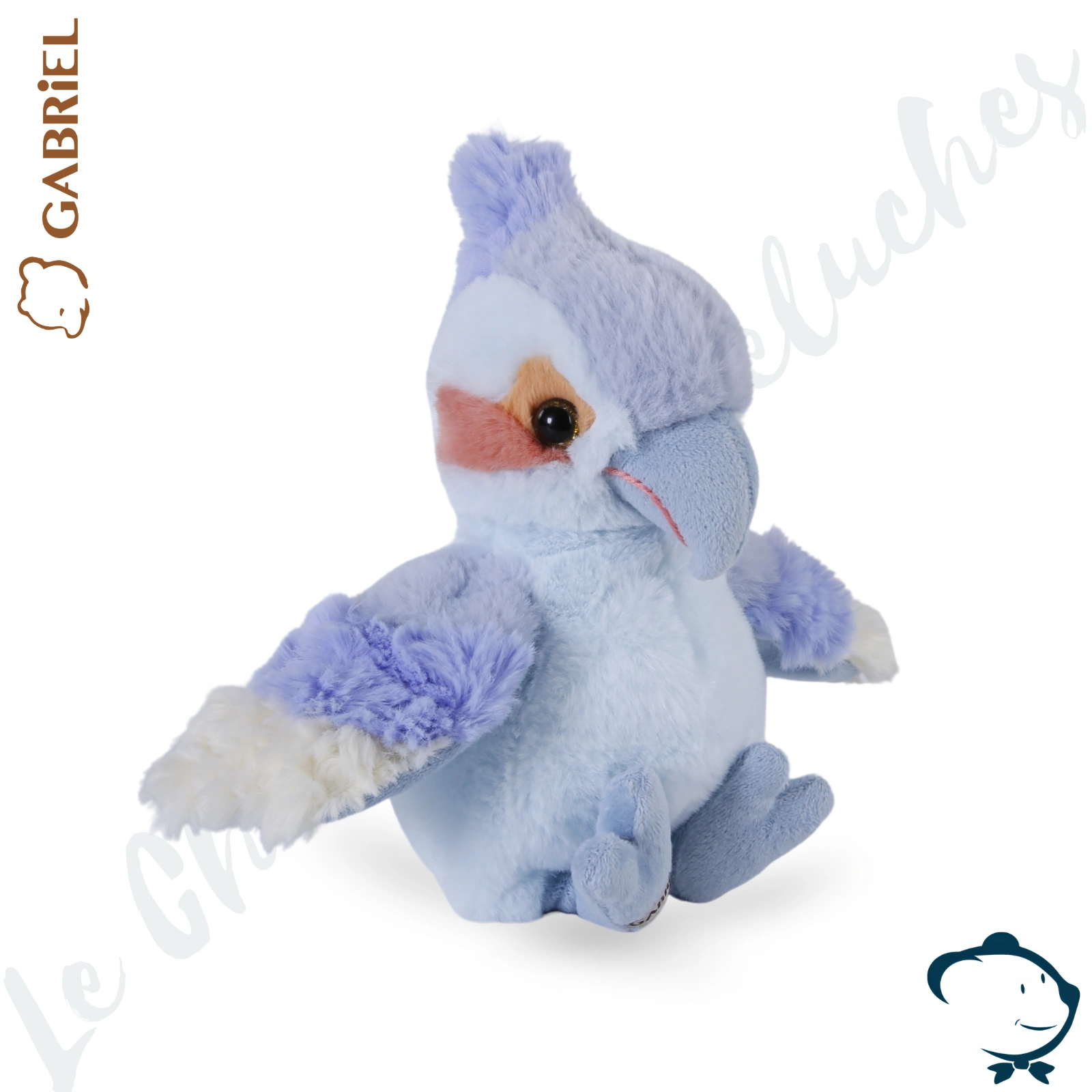 Peluche oiseau Cyan Gabriel 22 cm