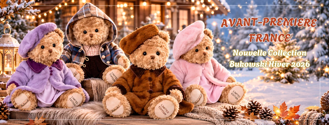 Peluche ours bukowski - collection Hiver 2026