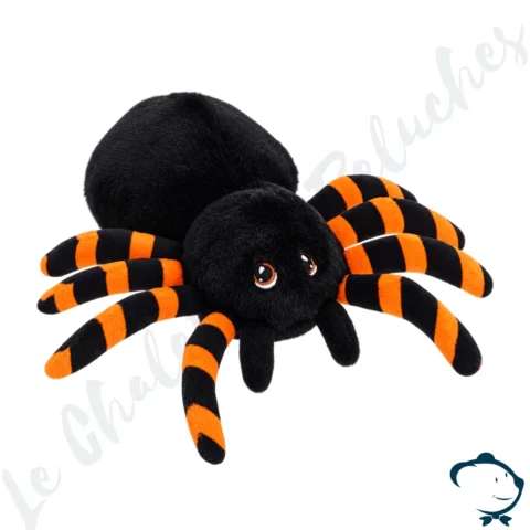 Peluche araignée Halloween noire et orange Keel Toys 15 cm