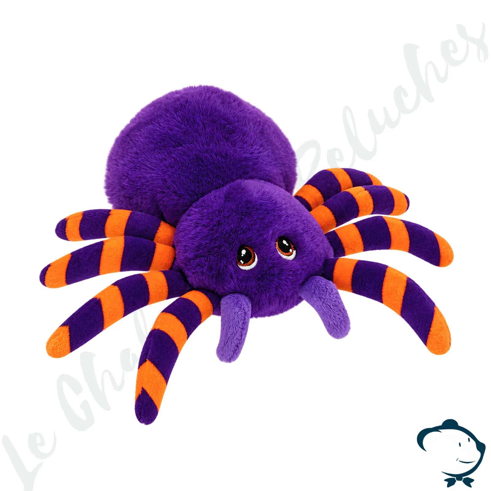Peluche araignée Halloween violette et orange Keel Toys 15 cm