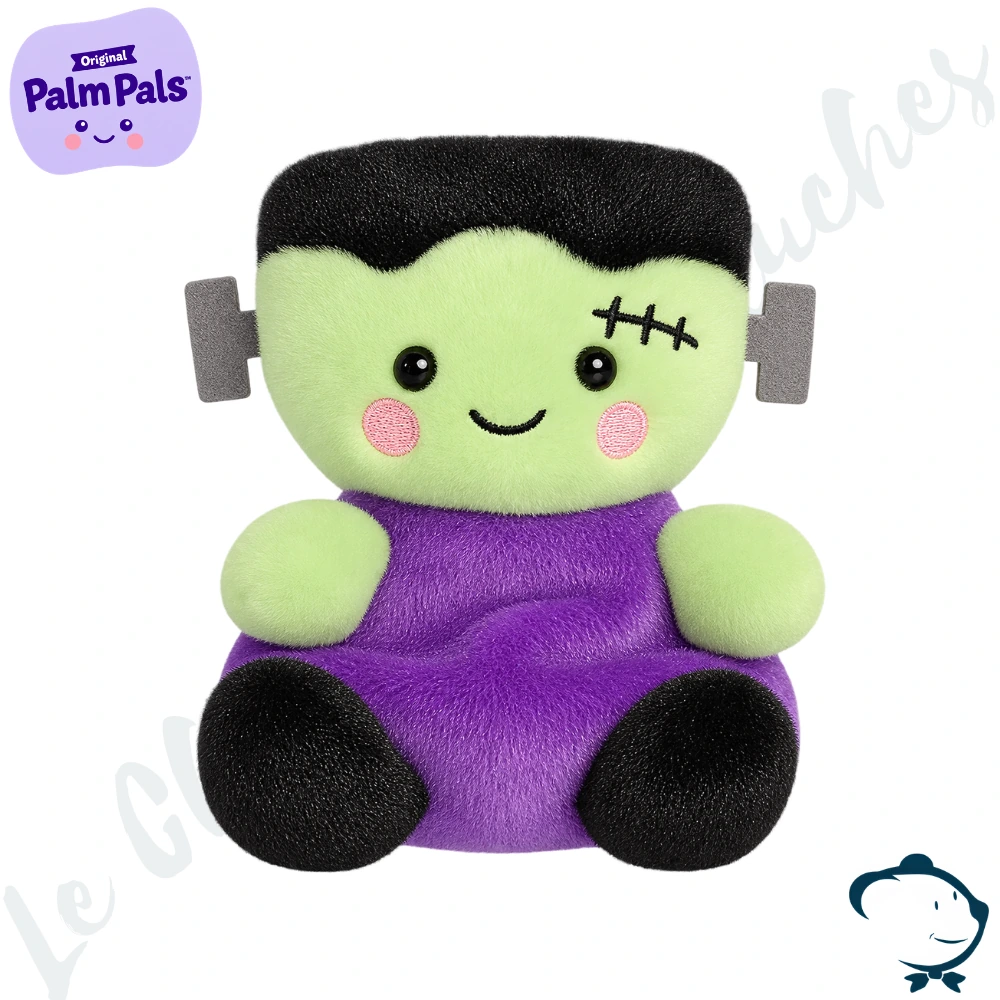 Peluche Bolts Frankenstein Palm Pals verte et violette pour Halloween