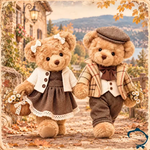 Margaret & Edward, ours en peluche La Galleria de 30 cm,