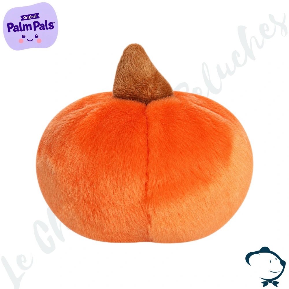 Peluche Paisley Pumpkin Palm Pals orange en forme de citrouille d’automne