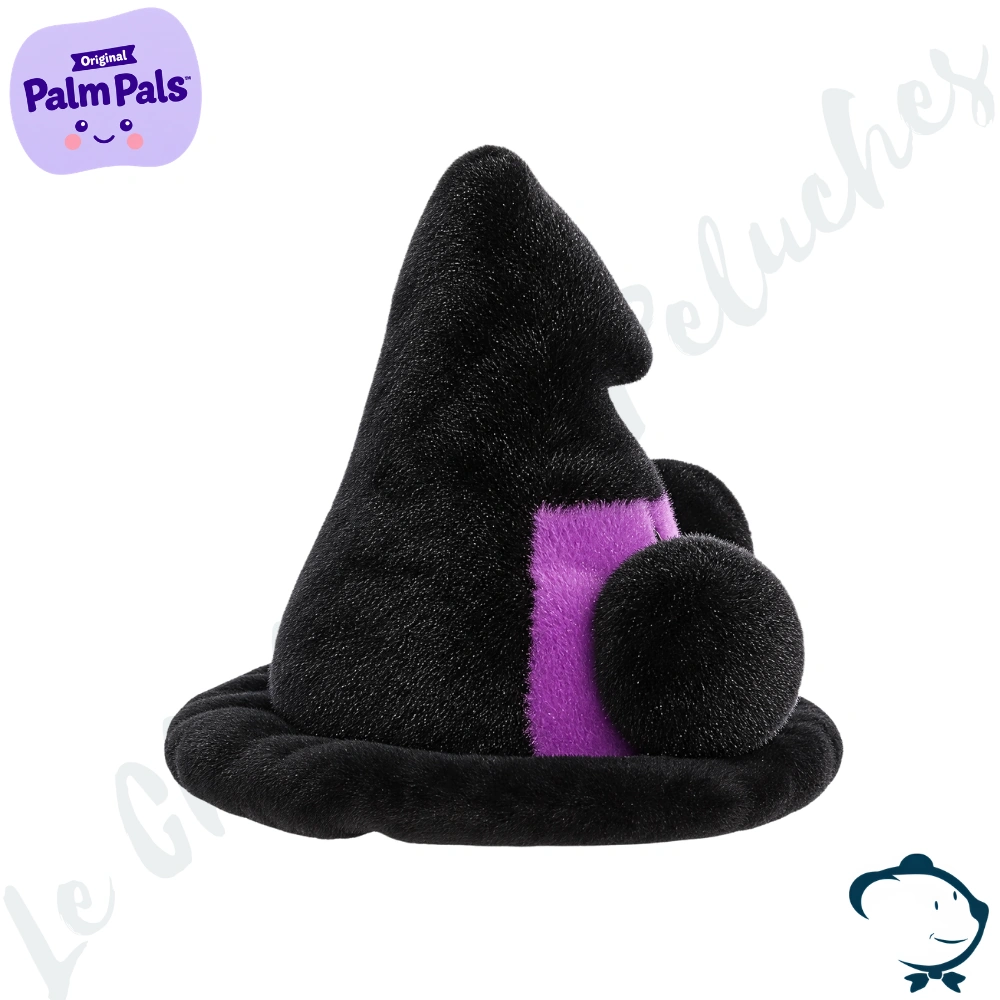 Peluche Rowena Witch Hat Palm Pals en forme de chapeau de sorcière noir et violet