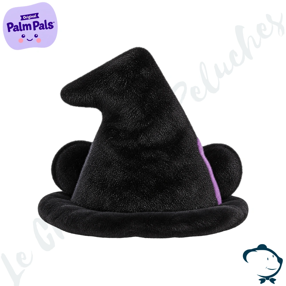 Peluche Rowena Witch Hat Palm Pals en forme de chapeau de sorcière noir et violet